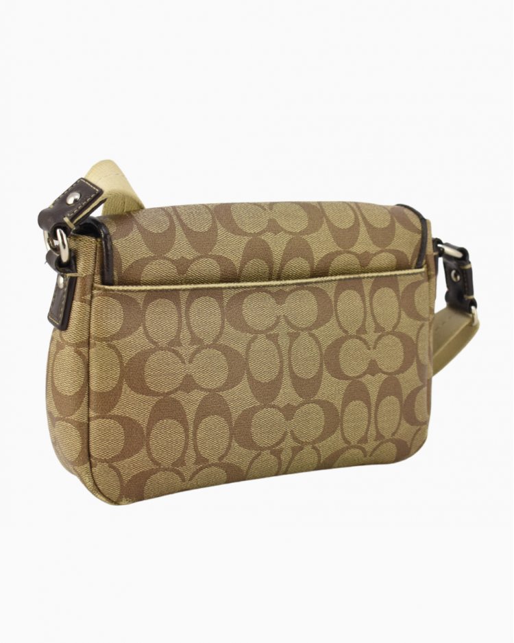 Bolsa Coach original vintage em canvas com monograma feminina